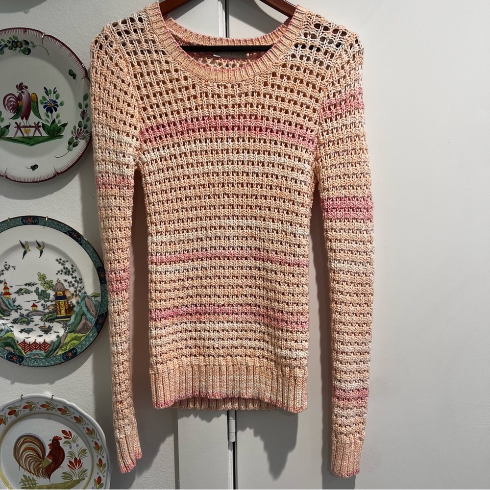 Hinge Orange and Pink 100% Cotton Sweater
